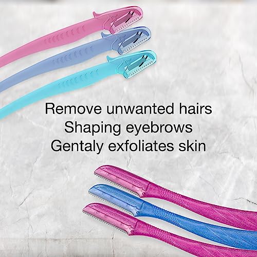 Nylea 2in1 Pack Precision Eyebrow Razors, Facial Dermaplaning Tool