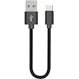 AXYO Type-C 急速充電 高速データ転送 ケーブル 20cm USB-C 充電ケーブル 高耐久 Xperia / HUAWEI P20 Pro HW-01K / P20 / Huawei P10 / P9 / nova / Mate9 / Mate10 / Mate 10 pro / Galaxy S9+ / S9 / Galaxy S8 S8+ / 富士通 / ASUS 等 Type-C ポート スマートホン/タブレット 対応 長さ20cm ブラック