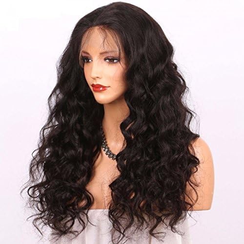 Ritzkart High Quality 250% Density Front Lace 26 Inch Curly Black Natural Hair Line Wig