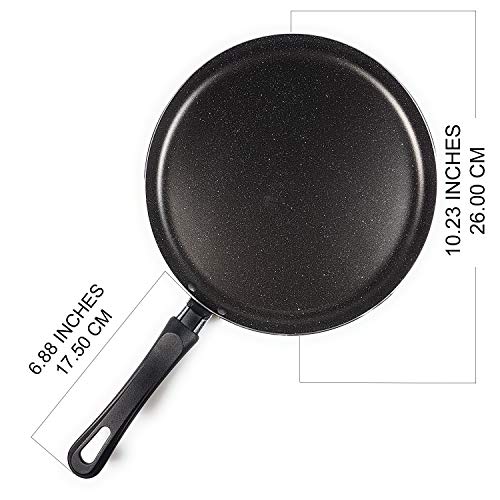 Black Crepe Pan, With PFOA Free Nonstick Coating Made in Europe