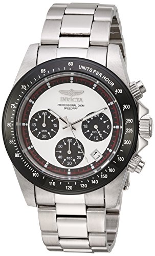 Invicta Men's 'Speedway' Quartz Stainless Steel Casual Watch, Color:Silver-Toned (Model: 23121)