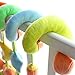 SHILOH Kid Activity Spiral Wrap Around Crib Bed Bassinet Stroller Rail Toy Developmental Plush Soft Toys, Garden