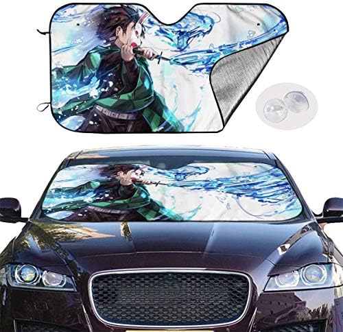 カーグッズ 鬼滅の刃 車用サンシェード 自動車 フロント遮光 遮熱 凍結防止シート 吸盤4個付 カーシェード 日焼け防止 ライバシー 保護 Uvカット 便利グッズ 簡単着脱 折り畳み 四季対応 車用品 吸盤式 B0wg74hs 1 150円