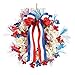 Collections Etc Fiber Optic Flag Inspired Patriotic Americana Wreath