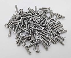 FixtureDisplays® 6-32 X 5/8" Stainless Flat Head