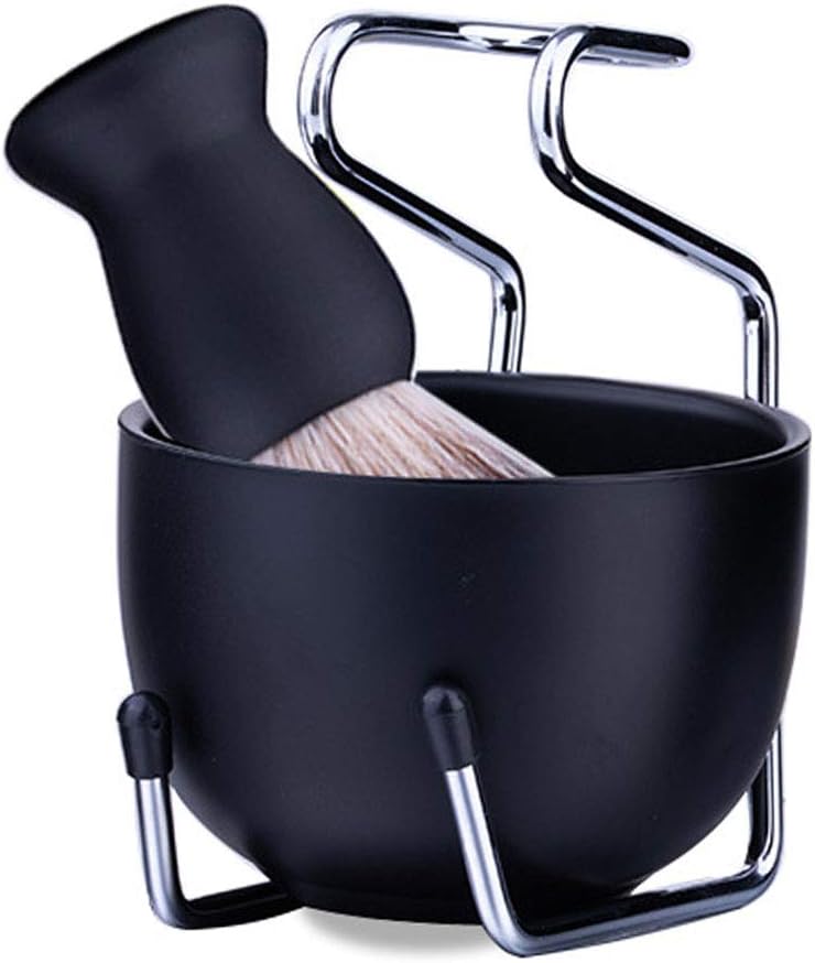 CCbeauty Shaving Brush Kit for Men 3-in-1 Shaving Brush and Bowl Set, Stainless Steel Shaving Stand and Soap Bowl - Image 5