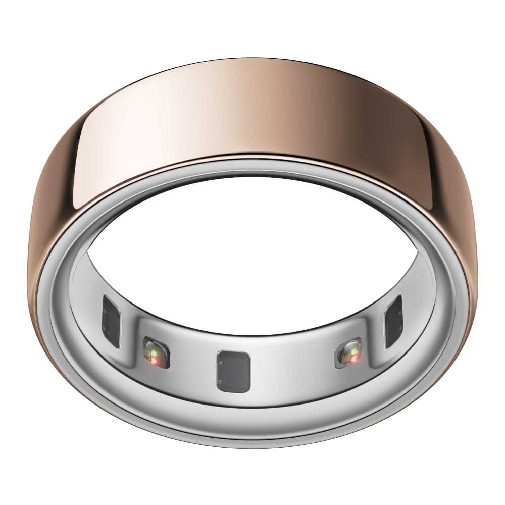 OURA Ring 4 Anillo Inteligente - Rose Gold - Talla 6 | Averigua tu Talla con el Kit de Tallaje Ring 4 | Monitoriza el sueño, la FC, el estrés y más - hasta 8 días de autonomía