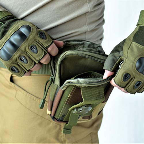 Military Tactical [MESH] Hat Bundle: 20-in-1 Tool, Operator Cap Embroidered Morale Patches (Velcro) Pouch Airsoft/Paintball - [U.S. Woodland M81 Camo] - Thumbnail 2