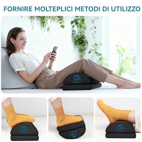 Foam Desk Footrest, Adjustable Memory Foam Footrest with Washable Cover, Comfortable Footrest, Ergonomic Desk Chair Office Chair (Black k)