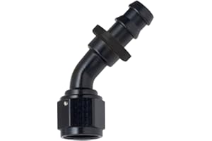Fragola 204508-BL Black Size (-8) 45° Push Lock Hose Fitting