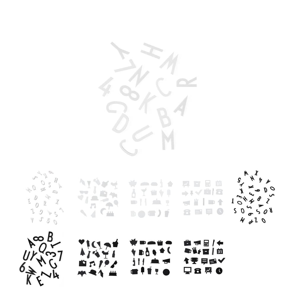 Design Letters Numbers & Letters for Home Decor | Changeable Icons for Pegboard | Photobooth Props for Felt Letter Board | Message Board Letters & Numbers for Office, Decoration, Party | White 159 Pc