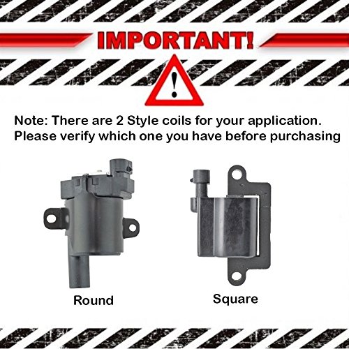 Square Ignition Coil 8 Piece Kit Set for Chevy Silverado GMC Pickup