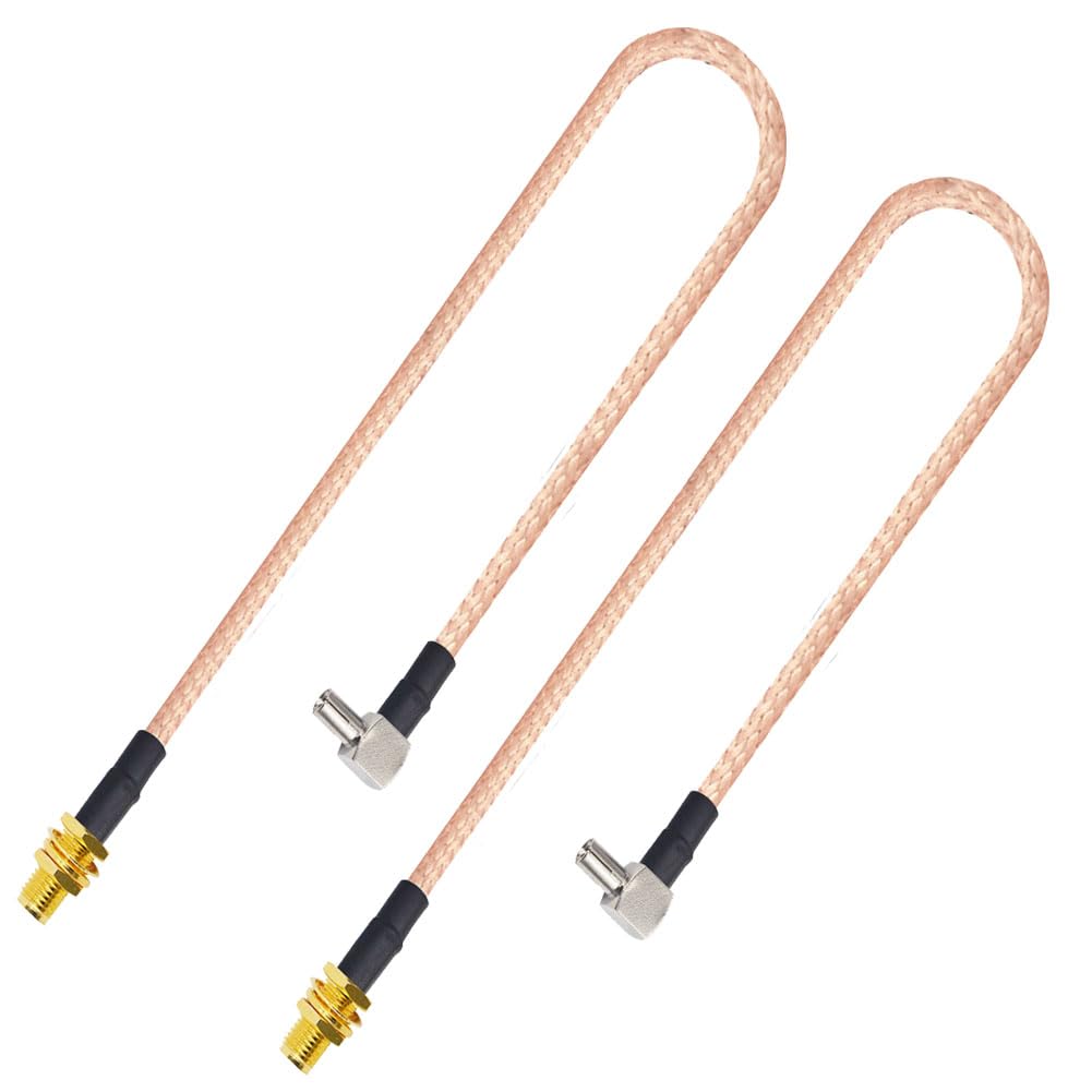YILIANDUO SMA 4G Antenna Cable SMA Female to TS9 Male 90 Degree Antenna Adapter Cable RG316 30CM for SMA Aerial Hsdpa 2G 3G 4G Router UMTS Mobile Broadband Pack of 2