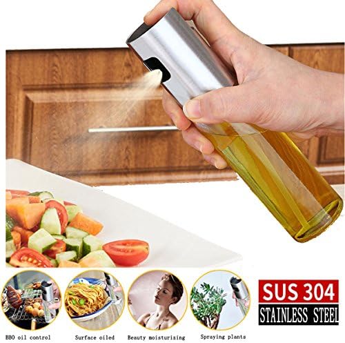 Olive Oil Dispenser Sprayer, Apowan Oil Spray Food-grade Glass Bottle Vinegar Bottle for /BBQ/Salad/Bread Baking/Roasting/Frying/Grilling