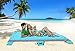 SHINE HAI Outdoor Beach Blanket, Lightweight Durable Nylon Sand Free Quick Drying Picnic Blanket, Large Picnic Blanket 7.5’ x 6’ Water Resistant, Portable Beach Mat 4 Anchor Pockets