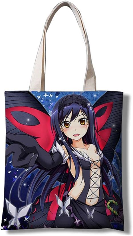 Amazon キャンバストート アクセルワールドアニメバルクブックバッグ 再利用可能なショッピングバッグ ラージ パーソナライズされた 毎日のレジャーウィークエンド ギフト アニメ 萌えグッズ 通販