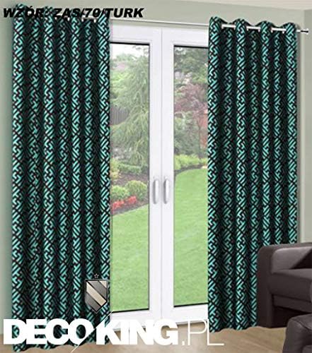 Amazon De Decoking 140x245 Cm Turkis Petrol Malachit Cyanblau Braun Schoko Schokolade Vorhang
