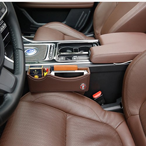 Jaguar Seat Gap Filler, Console Side Pocket,Seat Console Organizer, Car Pocket Organizer, Car Interior Accessories, Car Seat Side Drop Caddy Catcher (Brown) - Thumbnail 3