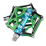 RockBros Mountain Bike Pedals Platform Cycling Sealed Bearing Alloy Flat Pedals 9/16 Large Bicycle Pedals for MTN Mountain Bike