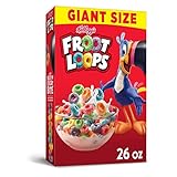 Kellogg's Froot Loops Cereal - Fruity Flavorful Breakfast Kids Love, Giant-Size, 26 oz Box