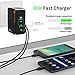 Wall Charger Fast Adapter, Phone Charging Block Fast Charge, 30W 3 Port Travel Wall Fast Charger QC3.0 QC2.0 for Samsung, LG, HTC, iPhone & More (Black 1)