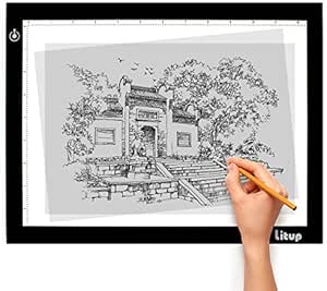 Litup Light Box Light Pad Inch A4 Size Tracing Light Box Drawing Light Board Light Table in Animation, Sketching, Tattoo Transferring&ndash;LPS4