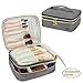 Teamoy Travel Makeup Brush Organizer, Cosmetic Brushes Bag Case with Compartment for Brushes and Beauty Essentials, Gray