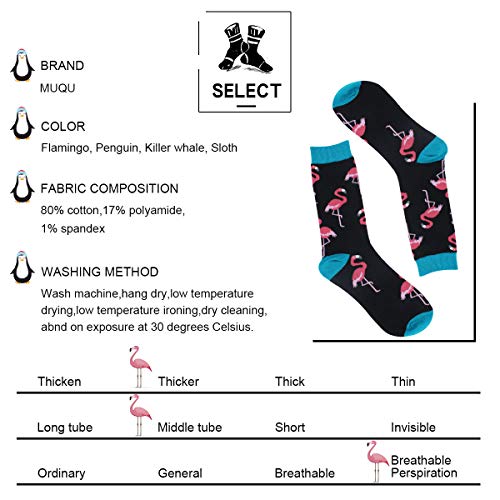 image for MUQU Men's Cool Colorful Casual Socks - Novelty Funny Casual Combed Co