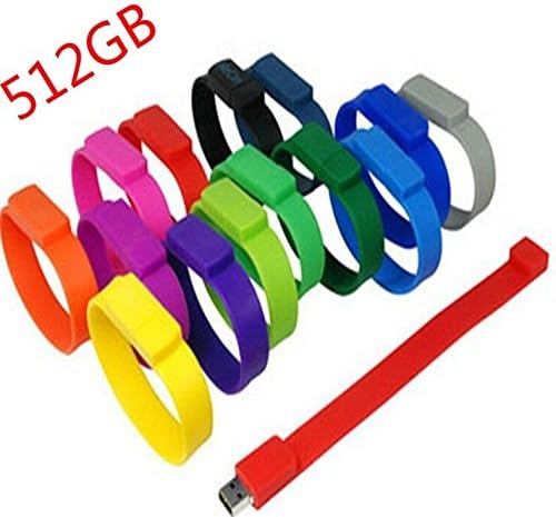 USB 2 512GB creative silicone wrist strap bracelet U disk (color random)