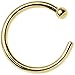 Body Candy Unisex Adult Solid 14k Yellow Gold Nose Hoop 18 Gauge 5/16
