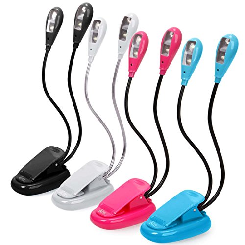 Bundle monster 4 pc clip on adjustable double neck led …