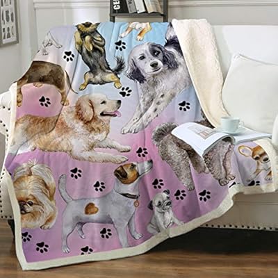throw blanket with dog print