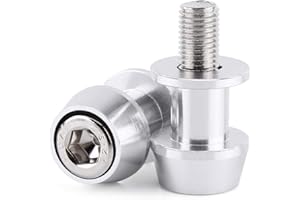 ARAMOX Swing Arm Stand Screw, Motorcycle CNC Aluminium Alloy Swing Arm Spool Sliders Protector Stand Swingarm Bobbins (8MM-Silver)