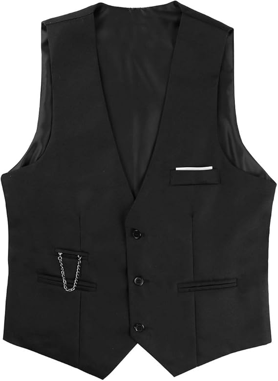 MSemis Gilet Homme sans Manches Costume Veste Slim Fit Elégant pour Business Formel Gilet MSemis Gilet Homme sans Manches Costume Veste Slim Fit Elégant pour Business Formel Gilet