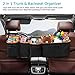 Siivton Backseat Trunk Organizer, Space Saving Car Trunk Organizer with Bottom Plate and Lid Trunk Storage for Kids, Travel, Heavy Duty 4 Pocket Auto Interior Cargo Accessories SUV & Car Organizer