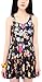 Women's Cartoon Printed Stretchy Sleeveless Pleated Fit and Flare Skater Dress