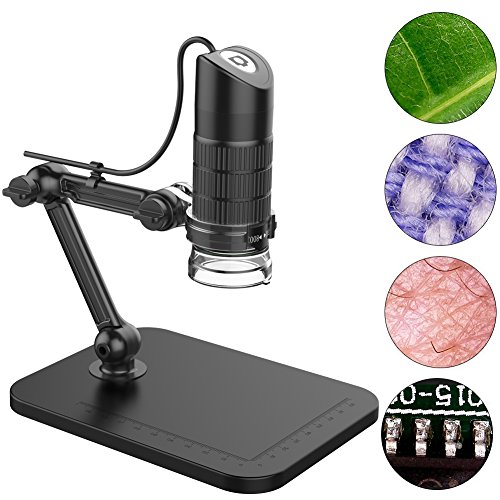 Yoport USB Digital Microscope - 20 X-800 X Magnifier Video Camera, 8 LED Illumination With Adjustable Intensity Control, Compatible With Android, Windows.