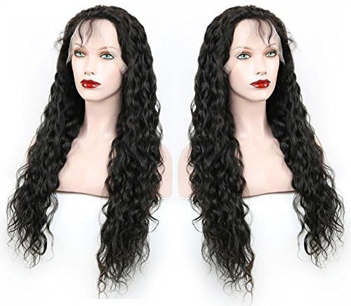 Lace Front Human Hair Wigs Curly Unprocessed Virgin Brazilian Water Wave Hair Wigs 130% Denisity for Women Natural Color 24inch