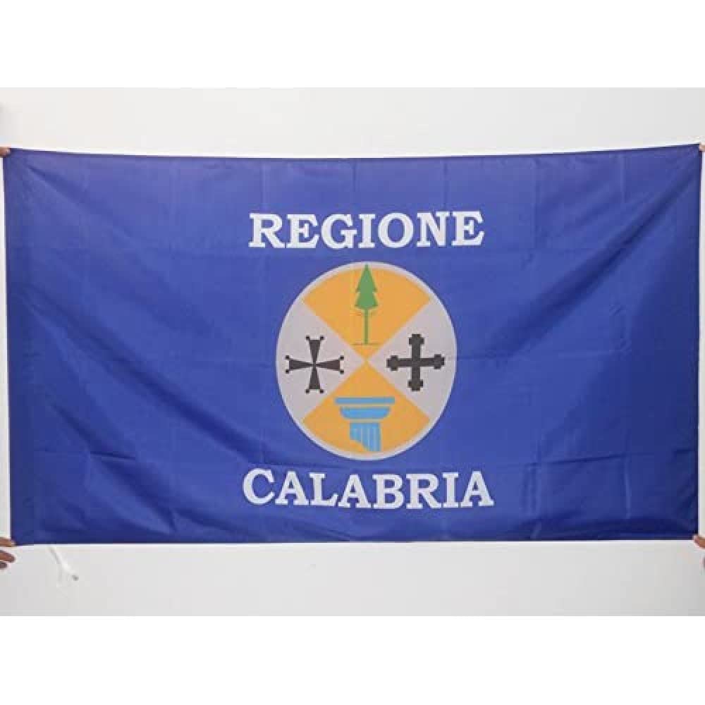 AZ FLAG - Calabria Flag - 2x3 Ft - Italian Region Banner with Sleeve - 100% Polyester - Fade Resistant - Vivid Colors - 2' x 3' Feet - 90x60 Cm