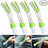 Mini Duster for Car Air Vent,Set of 4 Automotive Air Conditioner Cleaner and Brush, Dust Collector Cleaning Cloth Tool for Keyboard Window Leaves Blinds Shutter (4pcs)