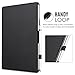 MoKo Case Fit iPad 9.7 5th/6th Generation - Genuine Leather Slim-Fit Multi-Angle Folio Cover Case with Auto Wake/Sleep Compatible with Apple iPad 9.7 Inch 2018/2017, Black