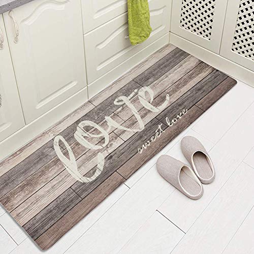FRESHMINT Farmhouse Kitchen Mats Cushioned AntiFatigue Comfort Mat for Home & Office