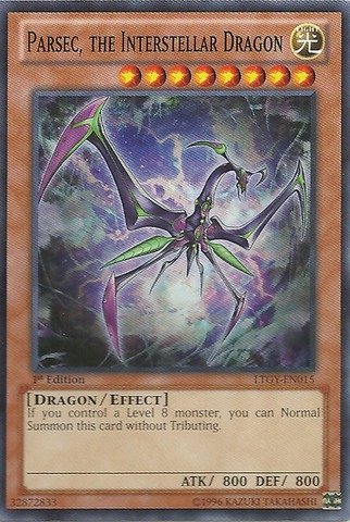 Yu-Gi-Oh! - Parsec, the Interstellar Dragon (LTGY-EN015) - Lord of the Tachyon Galaxy - 1st Edition - Common
