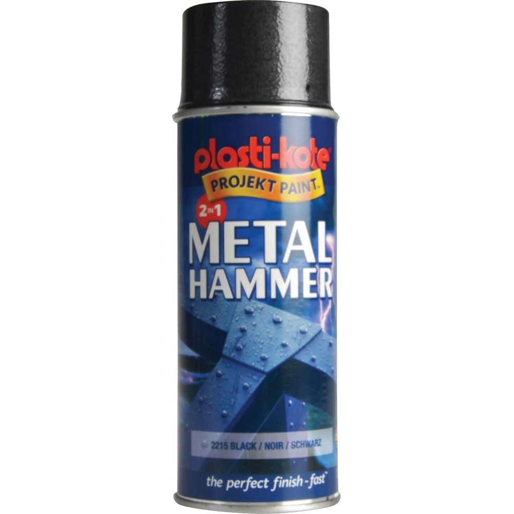 Plasti-kote 2215 400ml Metal Paint - Hammer Black