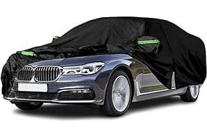 LTDNB Waterproof Car Covers Compatible with 2010-2023 BMW 7 Series 730i 740i 750i 760i, All Weather Custom-fit Car Cover with Zipper Door for Rain Snowproof UV Windproof Protection