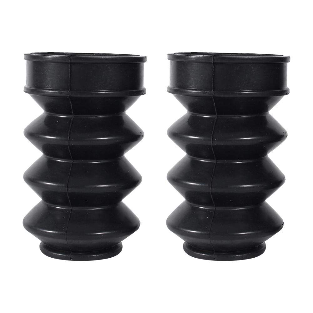 KIMISS 1 Pair 39mm Rubber Motorcycle Front Fork Cover, Bike Front Forks Protector Shock Absorber Guard Wraps Dust Cover Boot Board For FX XL 883