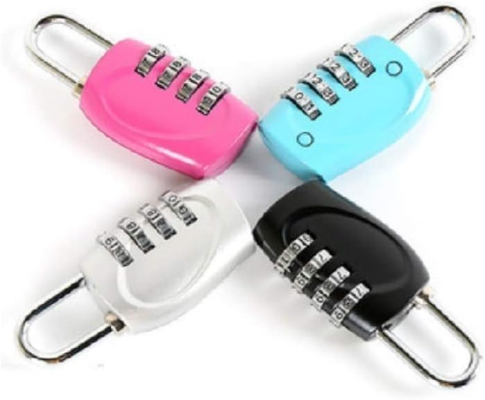 Gangkun 4-digit password lock gym luggage lock suitcase lock student mini lock dormitory small password padlock wardrobe lock, pink