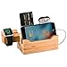 Uncle Jack Charging Dock Airpods Apple Watch Stand Bamboo Wood Charging Station Desk Organization Compatible with AirPods/Apple Watch/iPhone