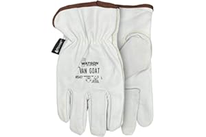 Watson Gloves Van Goat Cut Resistant Work Gloves - Dryhide Water & Oil Resistant Goatskin Leather, Kevlar Stitched