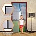 Magnetic Screen Door Curtain Full Frame Velcro Mosquito Net,Close Automatically Tightly Keep Bugs Out,Lets Fresh Air In,Toddler And Pet Friendly (36''x83'' - Fits doors up to 34''x82'' Max)
